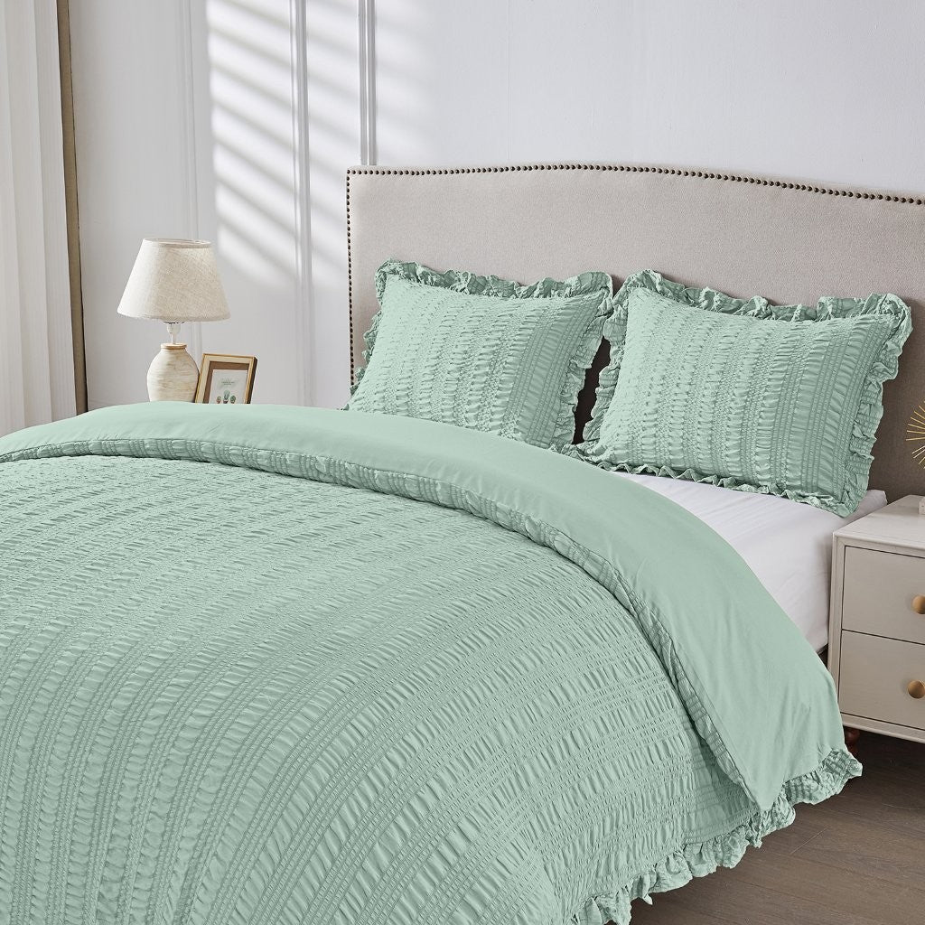 St. Albans Seersucker Duvet Cover Set | 4 Colours