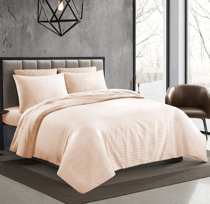 250TC Egyptian Cotton Satin Stripe Duvet Cover Sets | 7 Colours