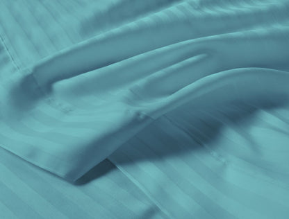 250TC Egyptian Cotton Satin Stripe Fitted Sheet | 7 Colours