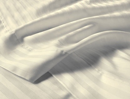 250TC Egyptian Cotton Satin Stripe Fitted Sheet | 7 Colours