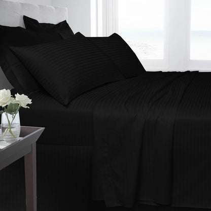 250TC Egyptian Cotton Satin Stripe Fitted Sheet | 7 Colours