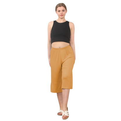 Plain Elastic Waist Culottes Cropped Shorts | 11 Colours