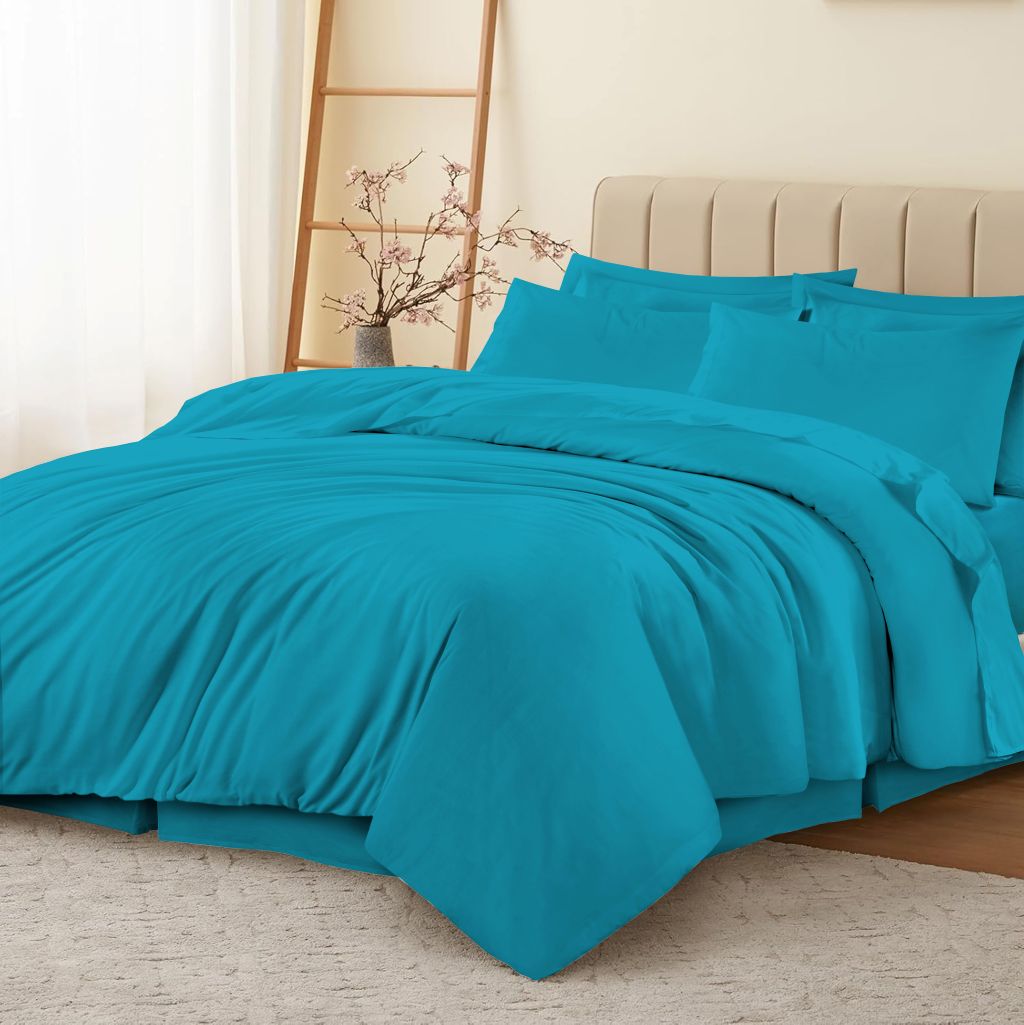 180TC Percale Poly Cotton Duvet Cover Sets | 14 Colours