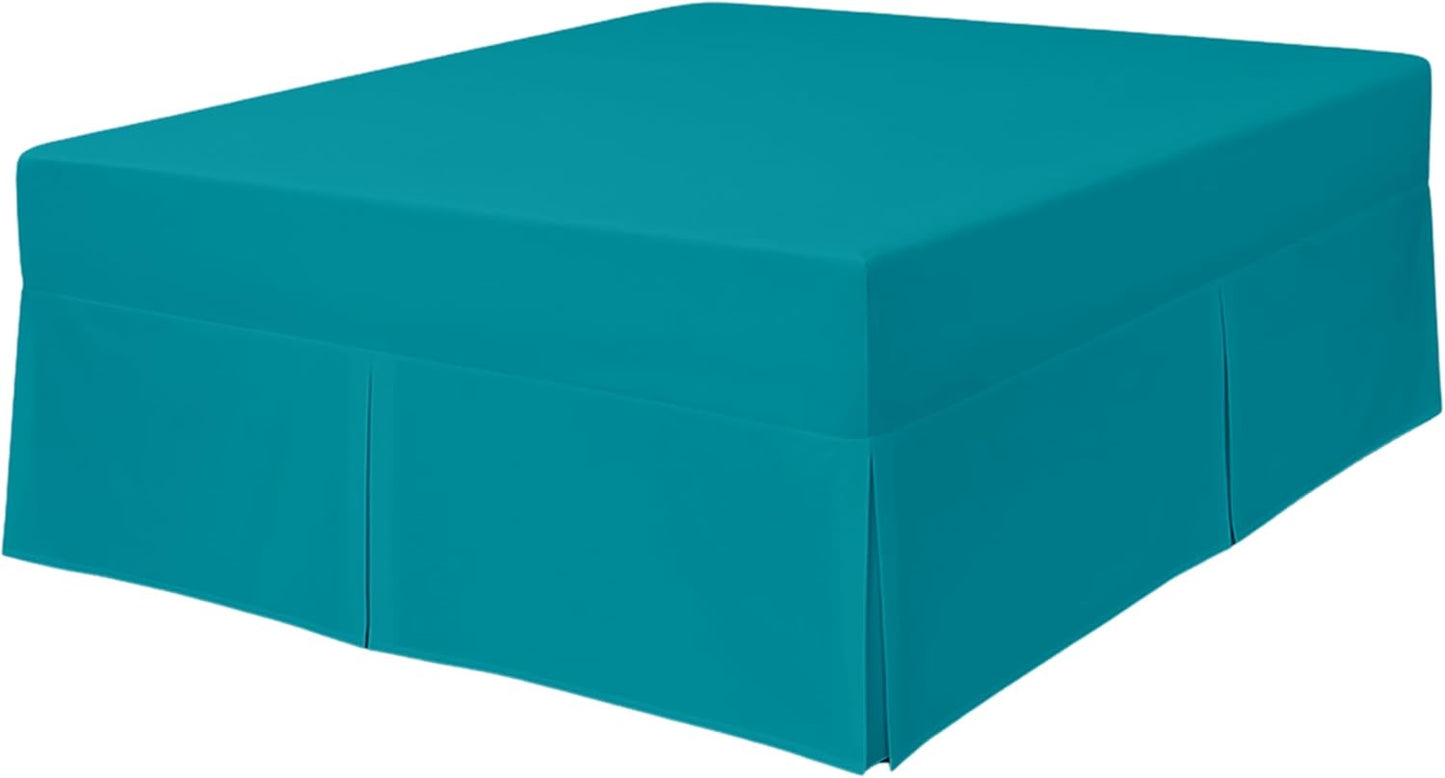 180TC Percale Poly Cotton Pleated Fitted Valance Sheets | 14 Colours