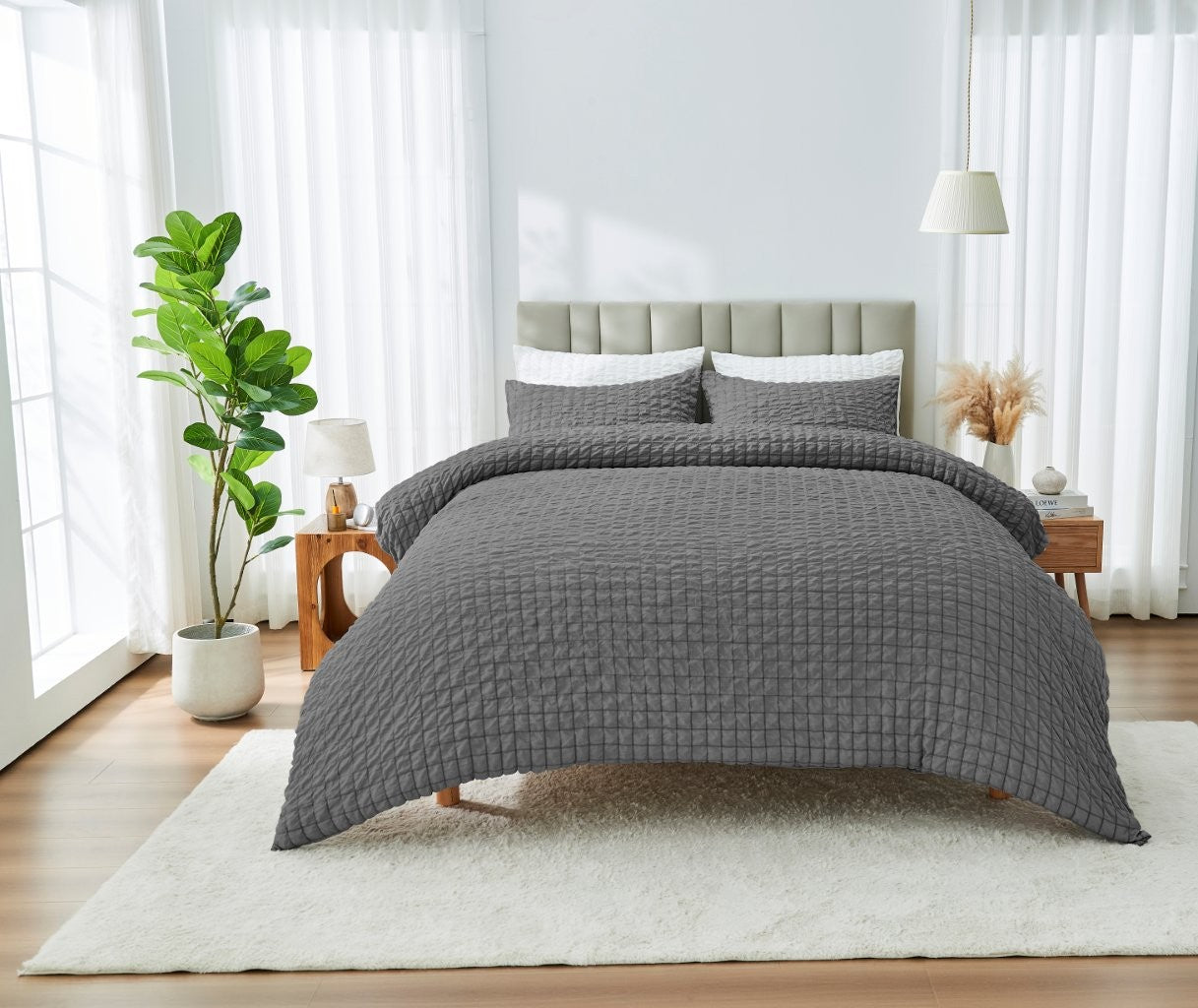 Truro Seersucker Duvet Cover Set | 6 Colours