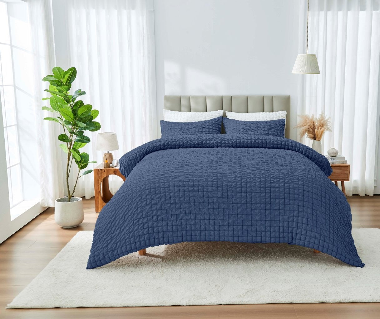 Truro Seersucker Duvet Cover Set | 6 Colours