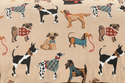 Dogs Teddy Fleece Duvet Cover Set