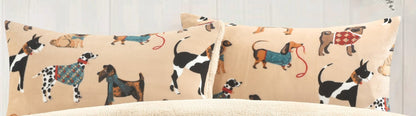 Dogs Teddy Fleece Duvet Cover Set