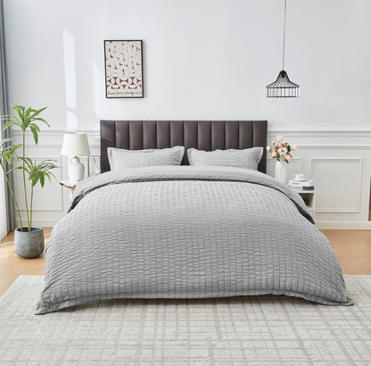 Wells Seersucker Duvet Cover Set | 5 Colours