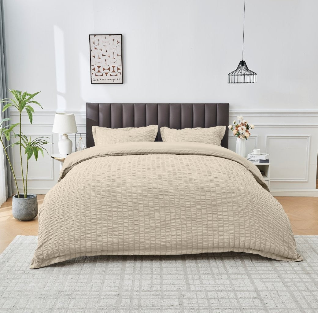 Wells Seersucker Duvet Cover Set | 5 Colours