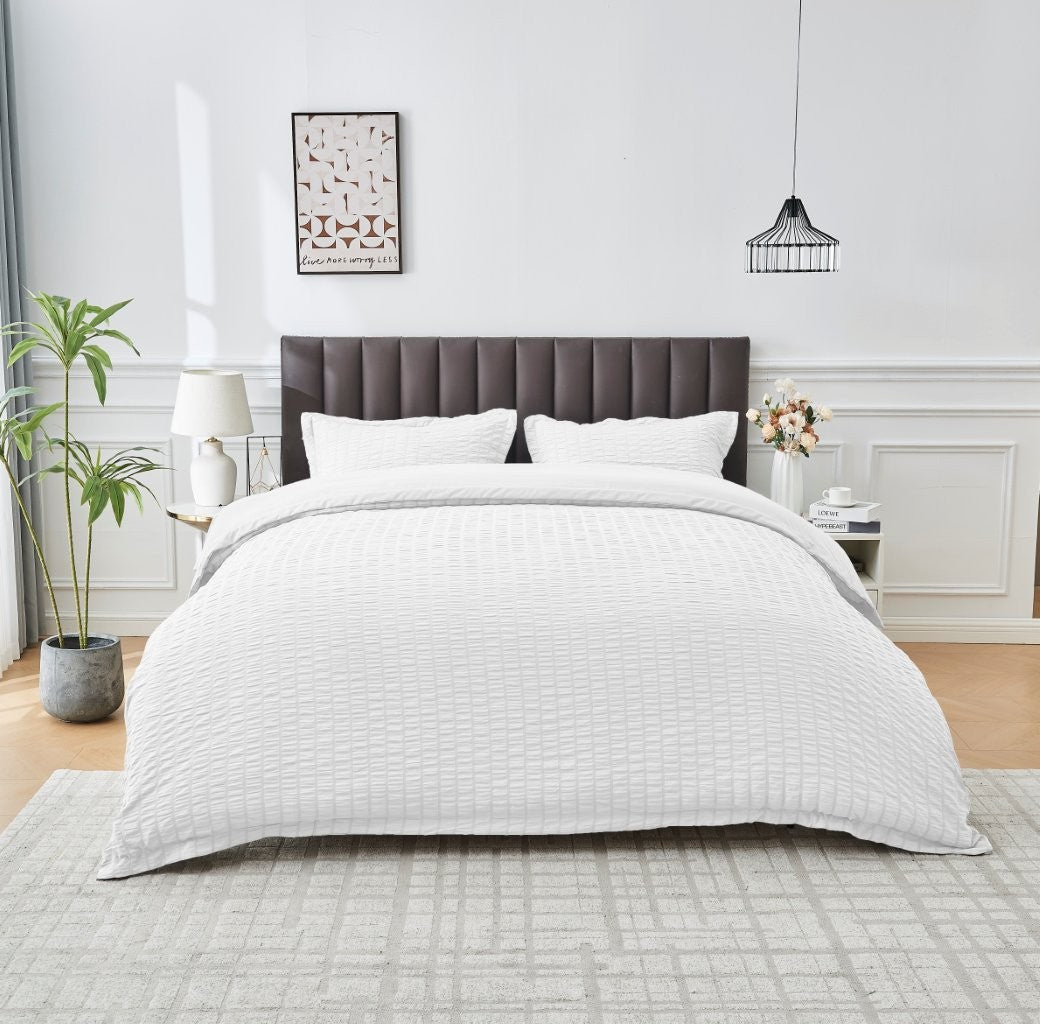 Wells Seersucker Duvet Cover Set | 5 Colours