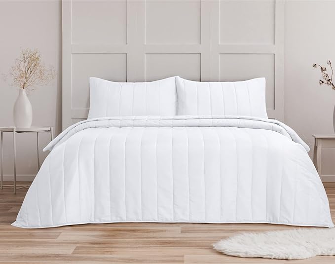 Quilted Bedspreads with 2 Pillowcases | 5 Colours