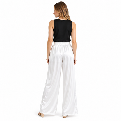 Satin Palazzo Trousers | 4 Colours