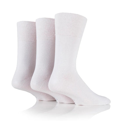 Men’s White Gentle Grip Cotton Rich Socks