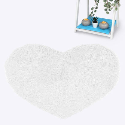 Heart Fluffy Shaggy Rug (65 × 65 cm) | 11 Colours
