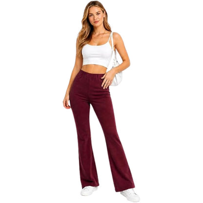 Supreme Jersey Pull-On Bootleg Flared Trousers | 11 Colours