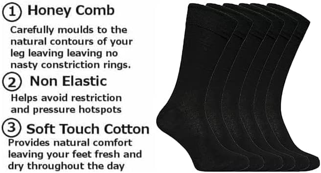 Black Women’s Diabetic Socks | Size 4 - 7