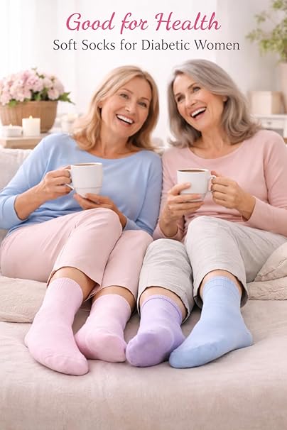 Pastel Women’s Diabetic Socks | Size 4 - 7