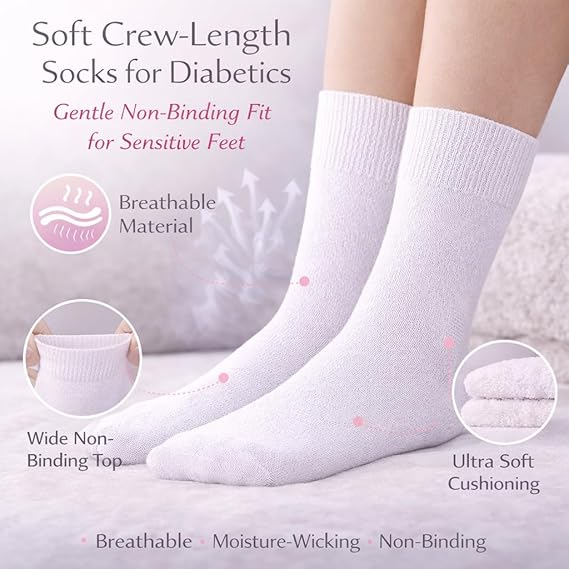 Pastel Women’s Diabetic Socks | Size 4 - 7