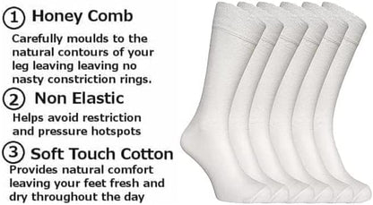 White Women’s Diabetic Socks | Size 4 - 7