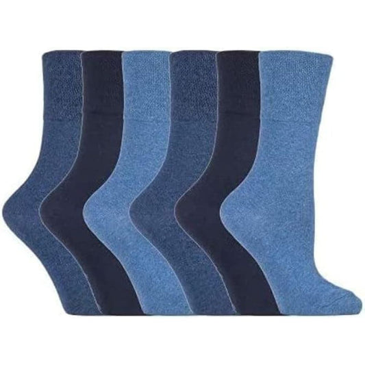 Blue Mix Women’s Diabetic Socks | Size 4 - 7