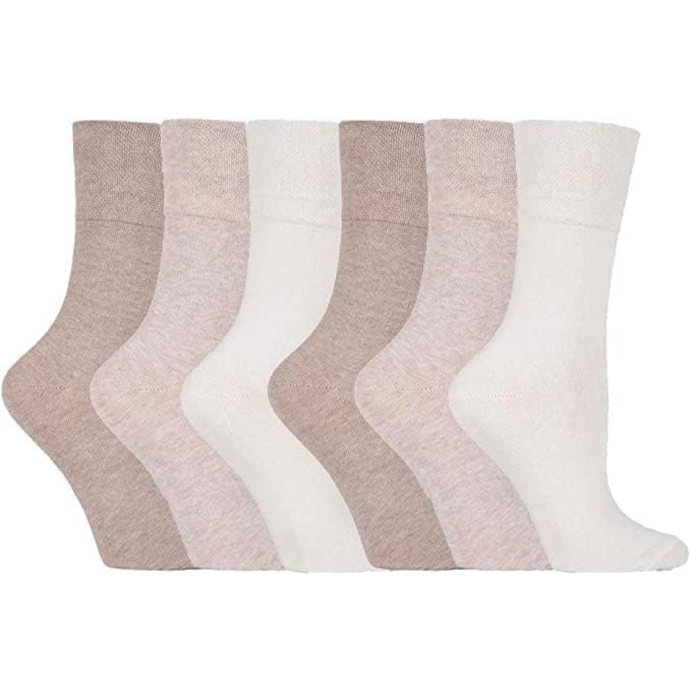 Off White & Browns Women’s Diabetic Socks | Size 4 - 7