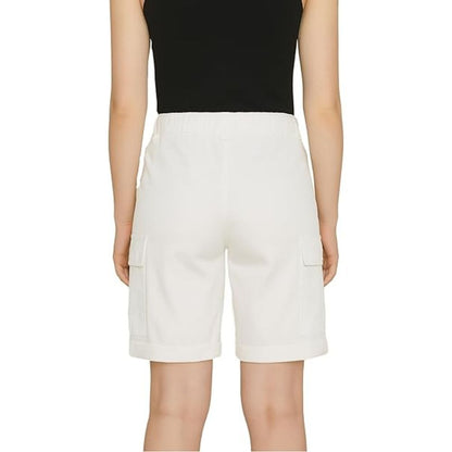 Ladies Cargo Shorts Pull On Turned Hem | 9 Colours