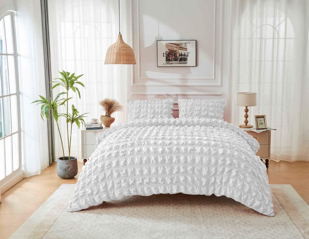 Seersucker Ripon Duvet Cover Set | 6 Colours