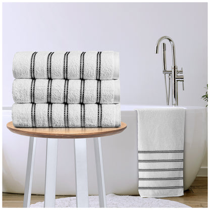 100% Cotton Bromley Stripe Towels | 8 Colours | 600 GSM