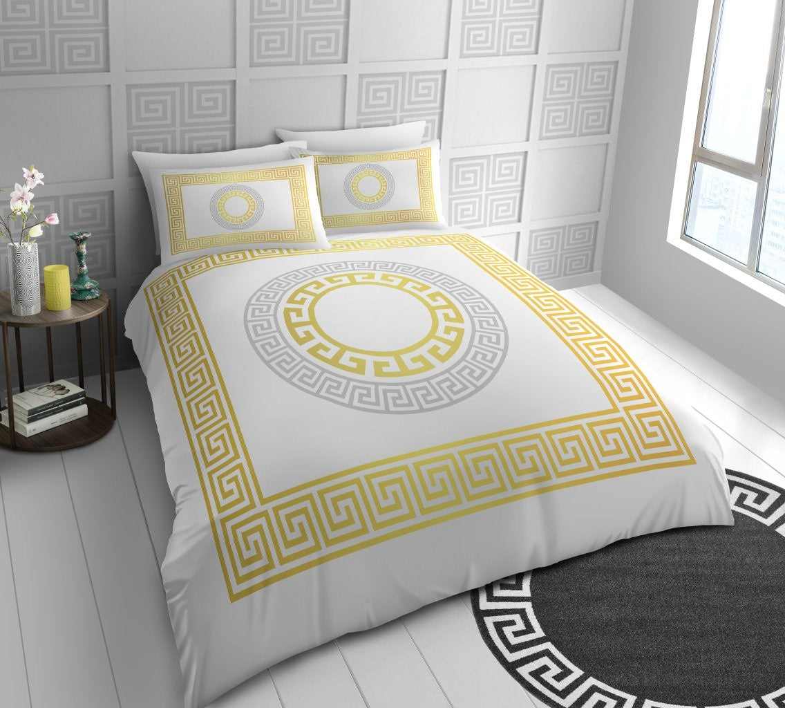 IDA Greek Printed Duvet Cover Sets | 6 Colours