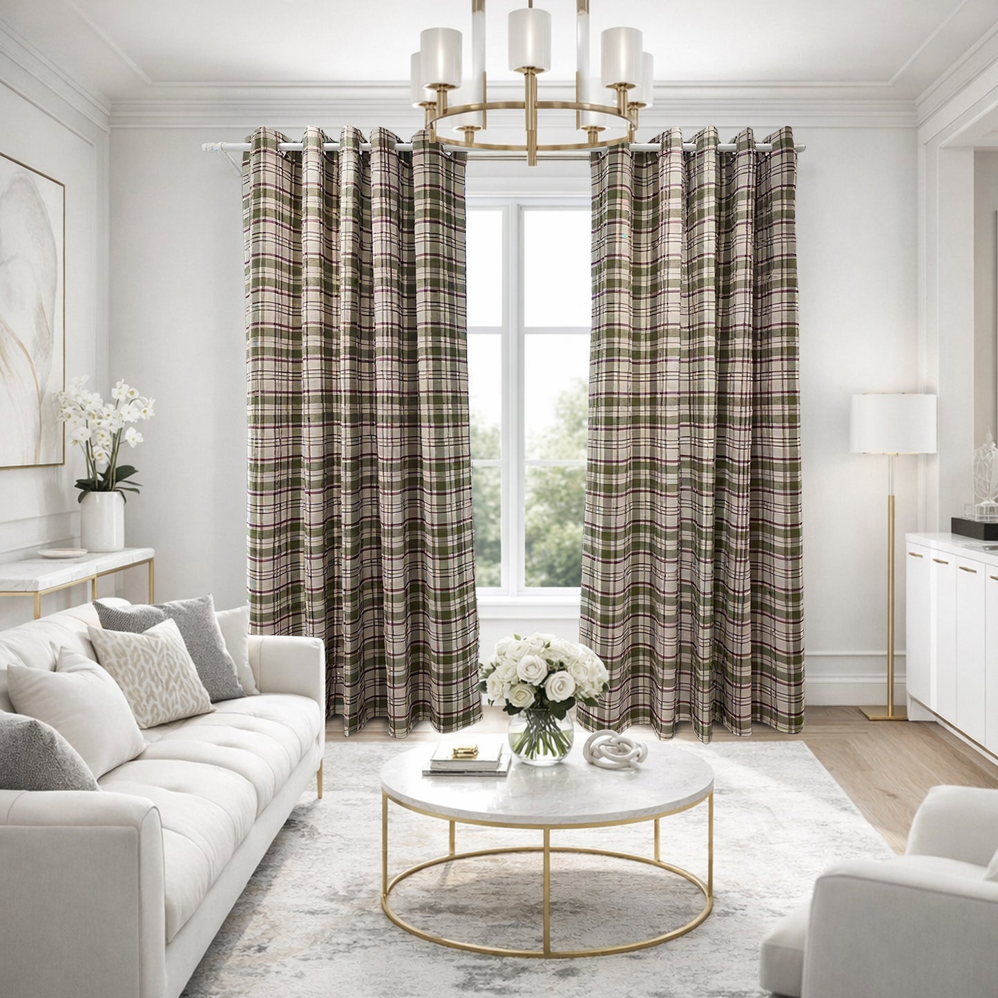 Woven Check Blackout Curtains | 2 Colours