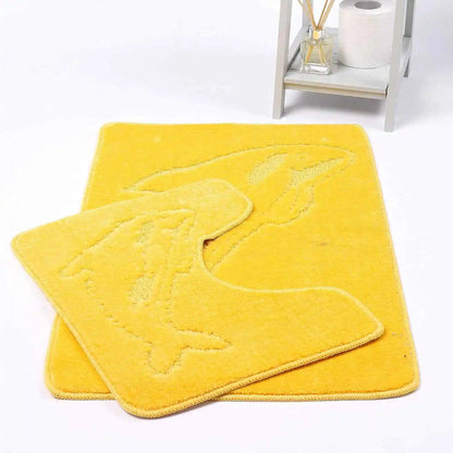 Dolphin bath mat yellow
