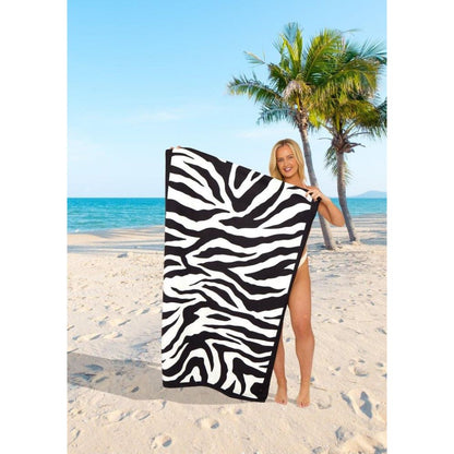 Zebra Skin Sand Free Beach Towel | 180CM × 100CM