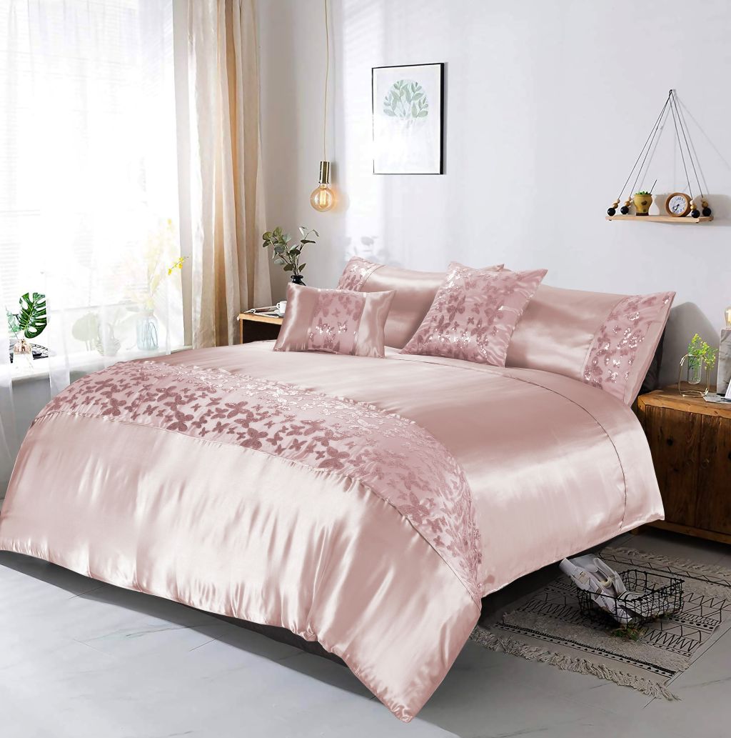 Aisha Embroidered Duvet Cover Set | 2 Colours