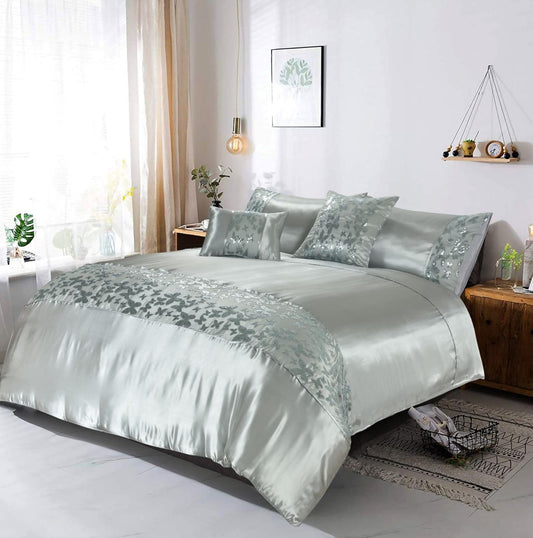 Aisha Embroidered Duvet Cover Set | 2 Colours