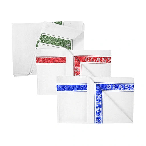 Cotton Glass Cloth | Pack of 10 Assorted Cloths | 50CM x 76CM – COTON MODE