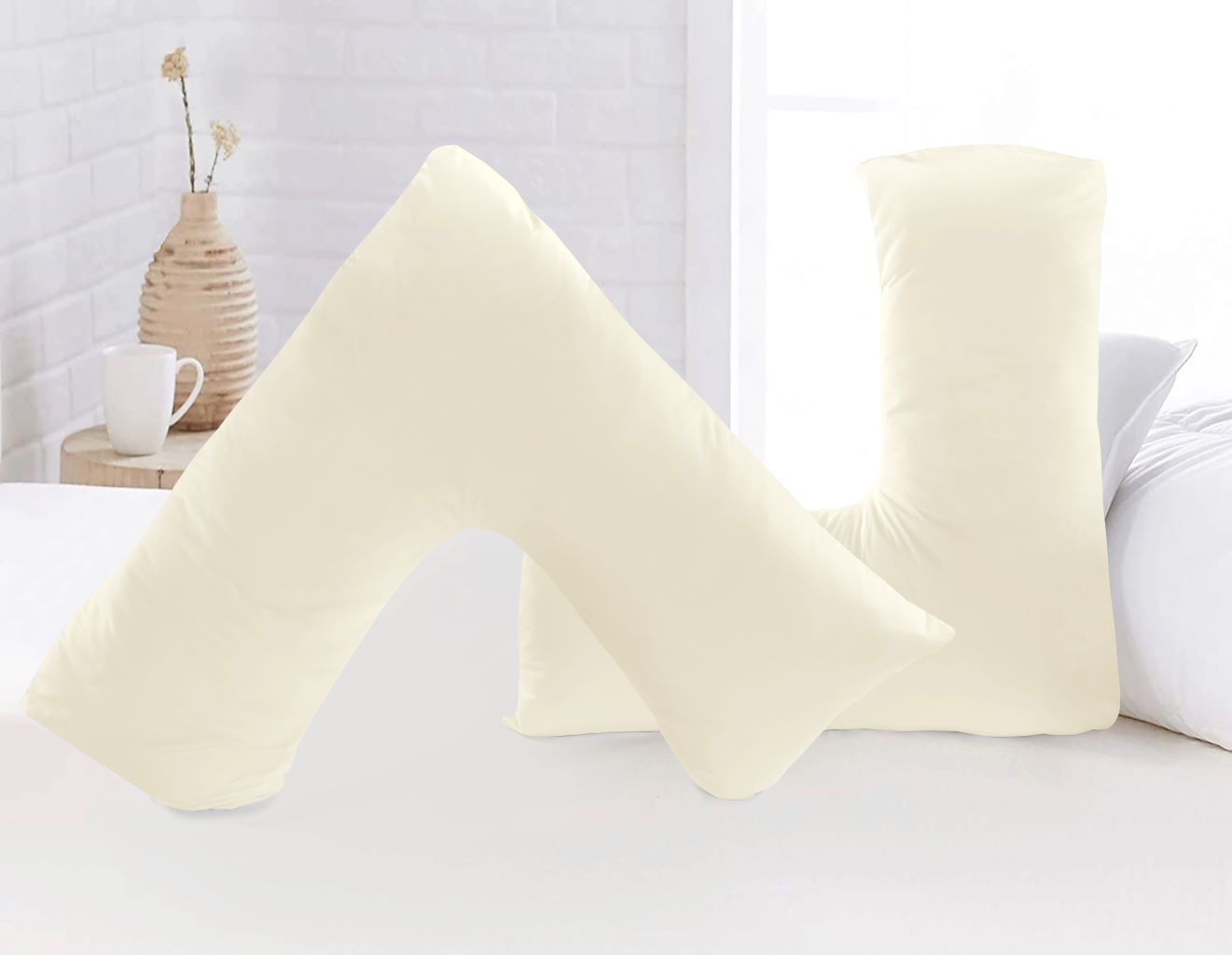 Brushed Microfibre V Shaped Pillow Cases | Pack of 2