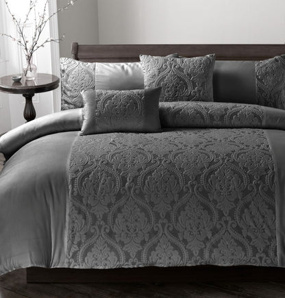 Damask Velvet Duvet Cover Set