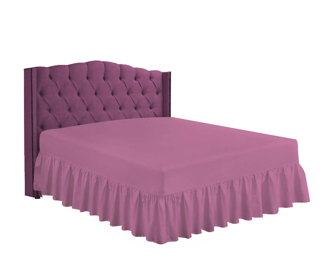 fuchsia fitted valance sheet