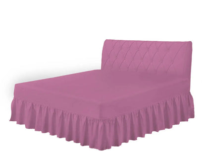 fuchsia frilled valance sheet