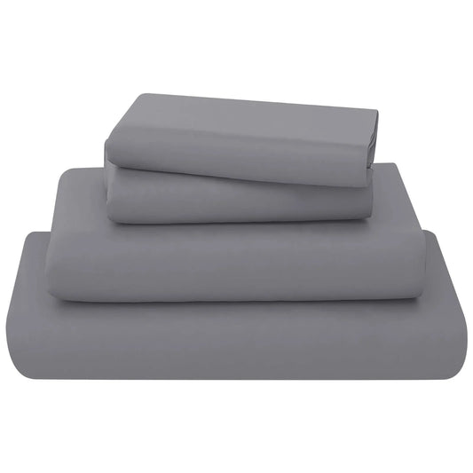 grey Poly Cotton sheets Set