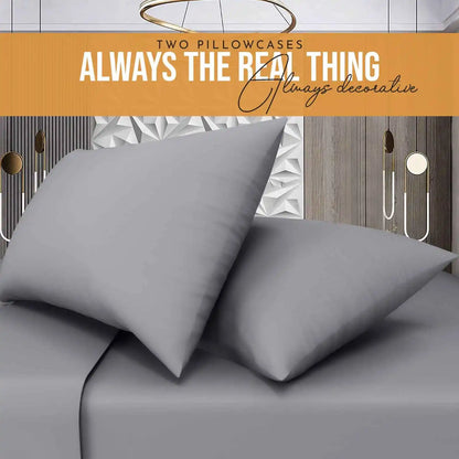 grey easy iron poly cotton pillowcases