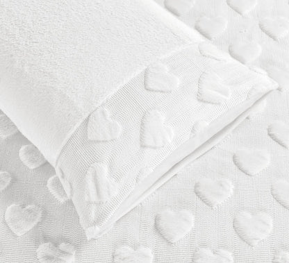 Hearts Teddy Fleece Duvet Cover Set | 2 Colours