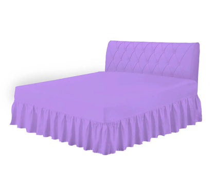 lilac frilled valance sheet