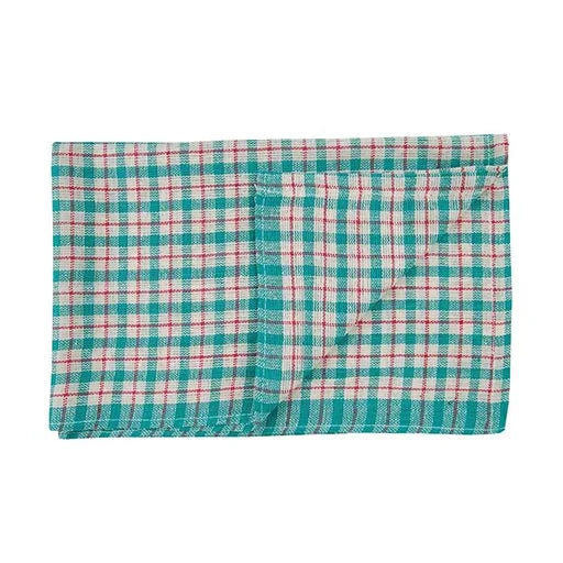 green coloured check tea towels