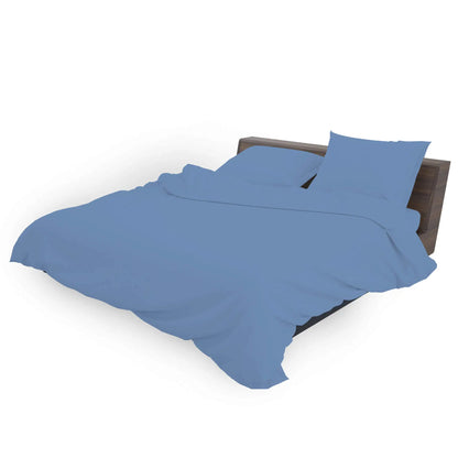 mid blue bedding duvet cover set