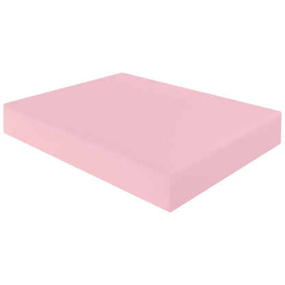 pink poly cotton fitted bed sheet