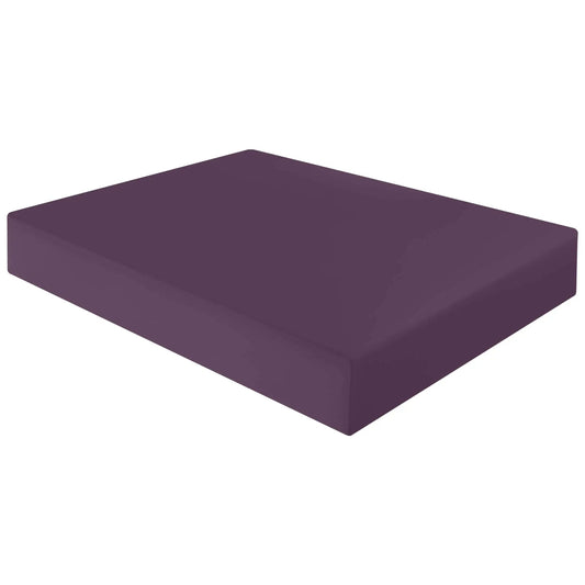 plum poly cotton fitted bed sheet