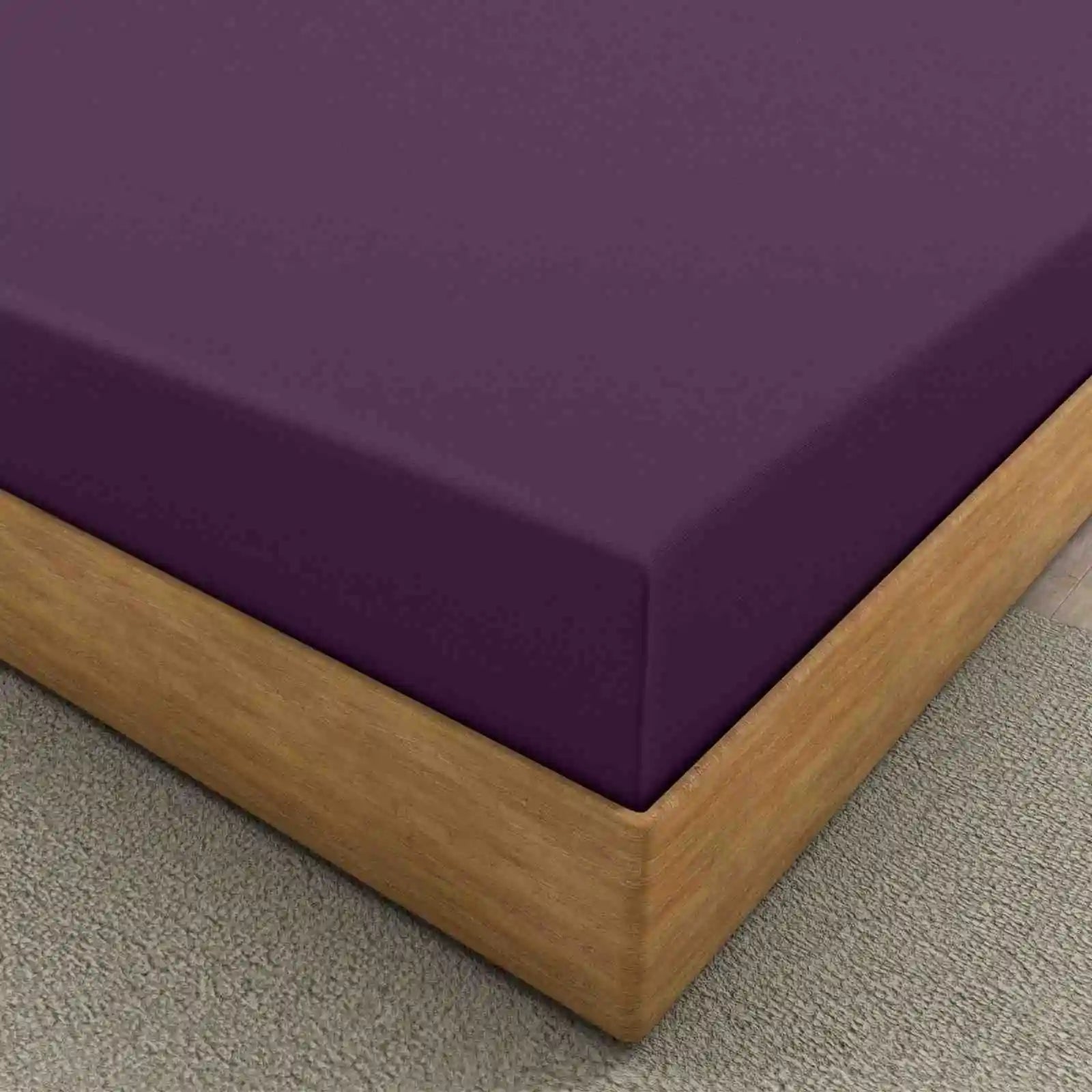 plum fitted linen sheets