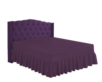 plum fitted valance sheet